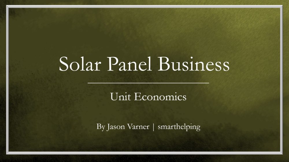 Solar Panel Financial Model