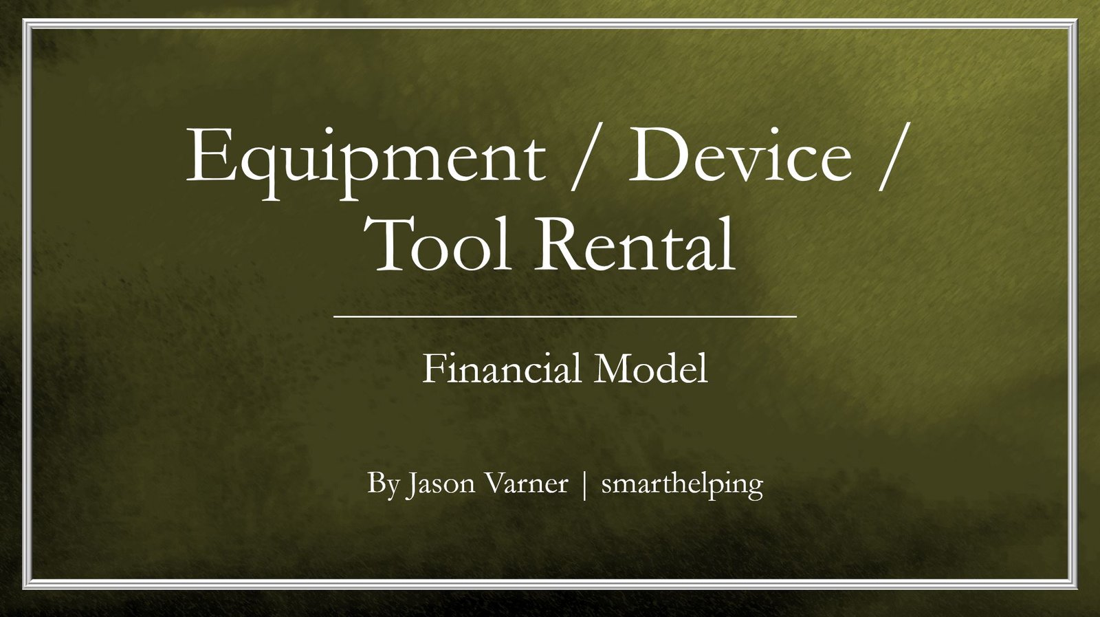 General Rental Business Financial Model
