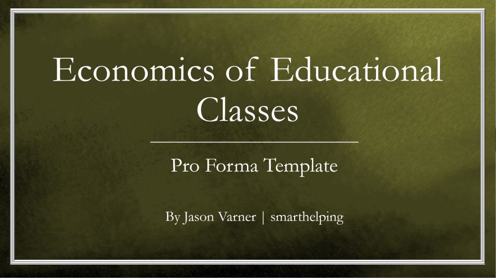 Educational Courses Financial Model