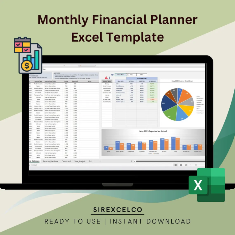 Financial Planner Excel Template